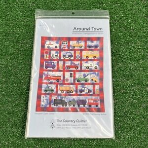 Country Quilter #CQ127 Around Town Applique Quilt Pattern and Templates 59x69"